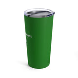Office Assistant Pure Enthusiasm Insulated Tumbler - Image Description - Bright Green insulated tumbler with clear cover lid with part of the header, "Assistant" and part of an image .