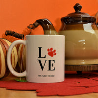 Love My Furry Friend Paw Print 11oz Mug