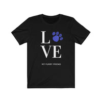 Love My Furry Friend Paw Jersey Tee